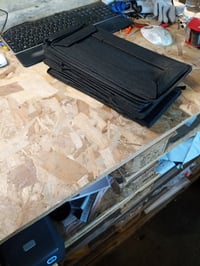 Vixzoid CD tároló doboz szett 3 db fedeles összecsukható tárolódoboz fekete 35x17x14 cm — 1 fedő hiányzik (állapot: lásd a 2. képet) 5