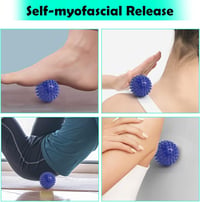 EliaValth Talpmasszírozó Szett Plantarfasciitis Kezelésére - 2 Görgő, 2 Labda, Piros 3