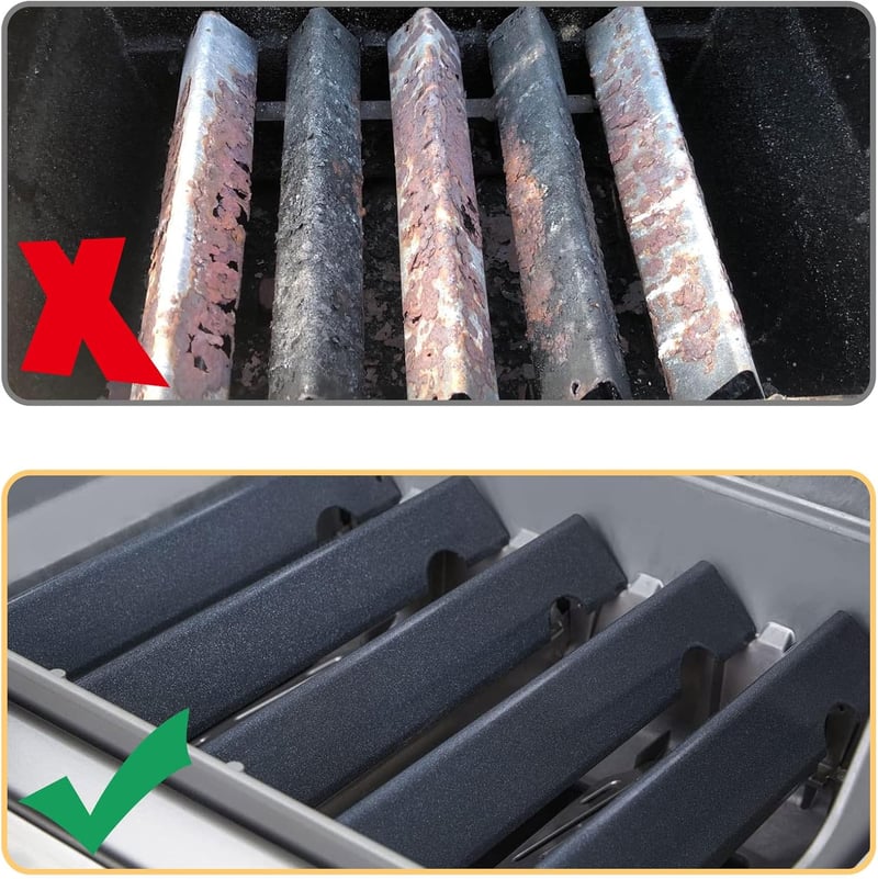 WELL GRILL Aromasínek és Hőterelők Weber Genesis II 300 Sorozathoz - 5 db Lángterelő + 3 db Hővisszaverő - Gázgrillhez Kompatibilis Alkatrés
