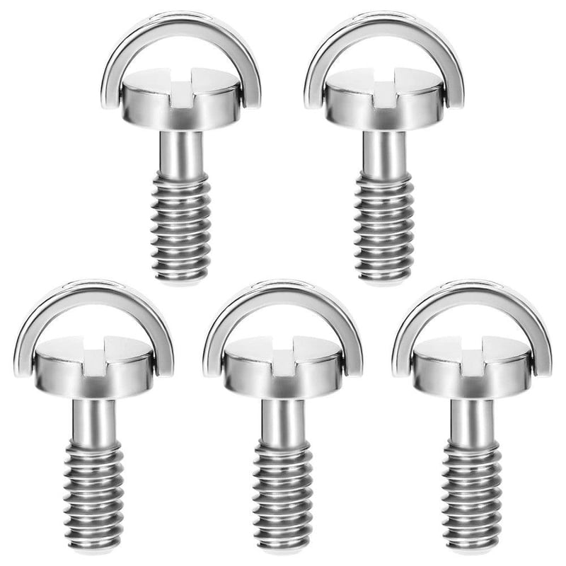 Rozsdamentes 1/4" D-gyűrűs kamera csavar szett, 5 db-os