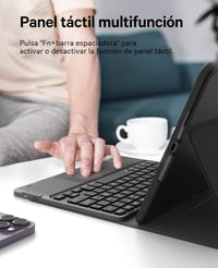 Earto iPad billentyűzet 7 színű háttérvilágítással, 10.2" iPad 9/8/7 generációhoz, fekete 3
