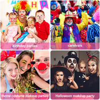 URAQT 15 Színű Arcfesték Készlet Gyerekeknek - 32 Sablon, 2 Ecset, Biztonságos, Farsangra, Halloweenre 7
