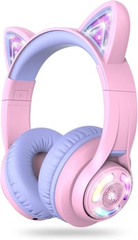 iClever Gyerek Bluetooth Fejhallgató - 94dB Hangerőkorlát, 50 Órás Üzemidő, Mikrofonnal 1