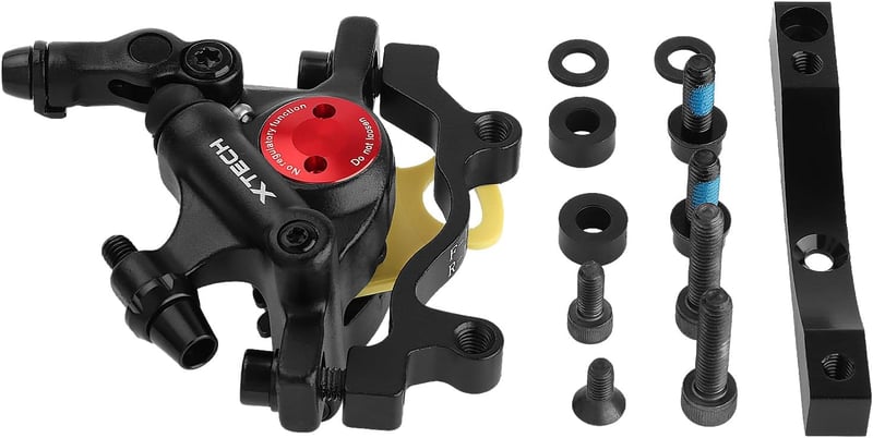 Yungeln Alumínium Hidraulikus Tárcsafék Xiaomi M365 1S Essential Pro Pro2 Elektromos Rollerhez - Adapterrel, Fekete, Rozsdamentes Acél