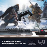 GameSir T3 Vezetékes és Vezeték Nélküli Kontroller Windows 7/10+ és Android TV Box Rendszerekhez, Turbo Funkcióval, Beépített Akkumulátorral 2