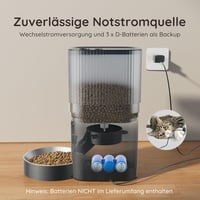 WOPET 4L WiFi Automata Macska Etető - Applikációs Vezérlés, Lassú Etetés, Hangfelvétel, Napi 1-10 Étkezés Macskáknak és Kutyáknak 8