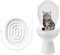 Macska WC-tréner szett - Újrahasználható, homok nélküli toalett-tanító rendszer, fehér 1