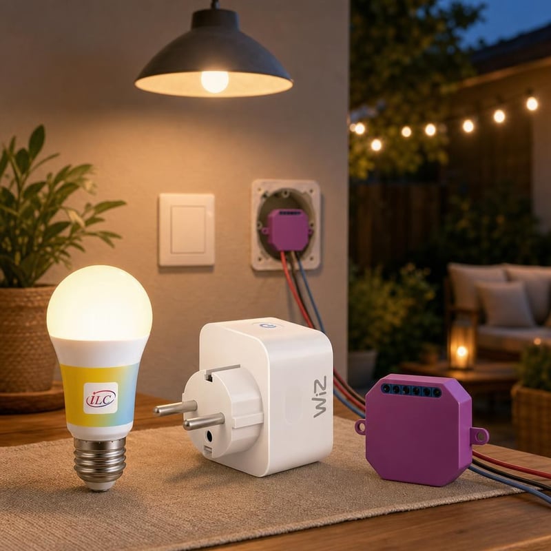 Smart Home štartovací balík: 1x E27 žiarovka + 1x WiFi zásuvka + 1x relé s meraním spotreby