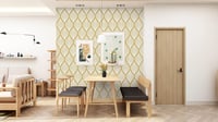 myforHD Öntapadós Tapéta Arany Legyező Mintával - Modern PVC Bútorfólia 44 cm x 600 cm - Vízálló Vinyl Dekorációs Film Fiókokhoz, Polcokhoz 5