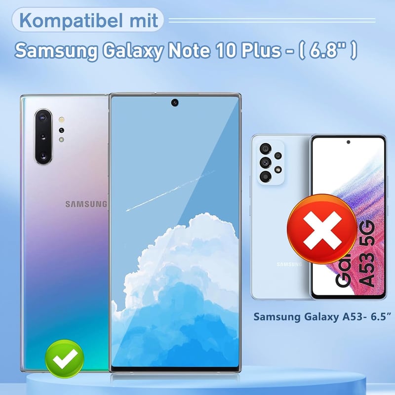 Samsung Galaxy Note 10 Plus üvegfólia, 2 darabos szett - Újracsomagolt védelem