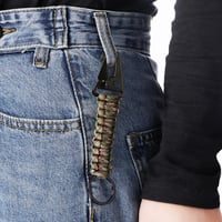 TOLOWOBK Paracord Kulcstartó Karabinerrel - Kültéri Sportokhoz és Túrázáshoz 7