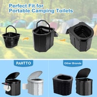 WADEO Hordozható Kemping WC - Kivehető Betéttel, Papírtartóval, Túrázáshoz, Utazáshoz 7