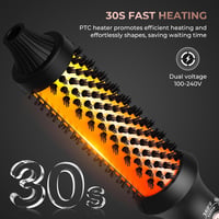 UKLISS 3 az 1-ben Hőformázó Kefe 32mm - Elektromos Hajformázó 160-230°C LCD Kijelzővel, Göndörítő és Egyenesítő Funkció, Könnyű Utazó Méret 5