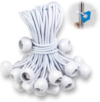 Taotrazon 25 db-os gömbbel ellátott ponyvafeszítő gumi, 12 cm-es, sátorhoz, hálóhoz 1