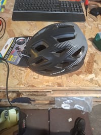 Cască de bicicletă Dunlop cu LED, negru, mărimea L (58-61 cm), cu 3 moduri de iluminare — viziera lipsește, pată mică (stare: vezi a 2-a fotografie) 2