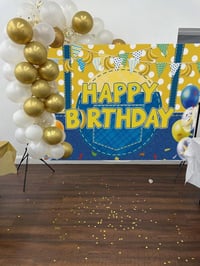 Színes "Happy Birthday" Szülinapi Zászlófüzér Dekoráció 3