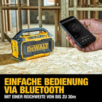 DeWalt DCR011 Bluetooth Hangszóró - Vezeték Nélküli Zenelejátszás Hordozható Kivitel, Akkumulátor Nélkül 6
