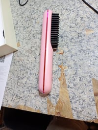 RUIZHI mini bežična četka za ravnanje kose s LED zaslonom, 3 postavke temperature, za kratku kosu i putovanja, ružičasta 4