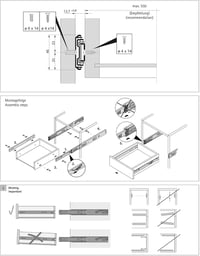 HAFELE 450mm-es görgős fiókcsúszó, teljes kihúzású, önbehúzó, csillapított 7