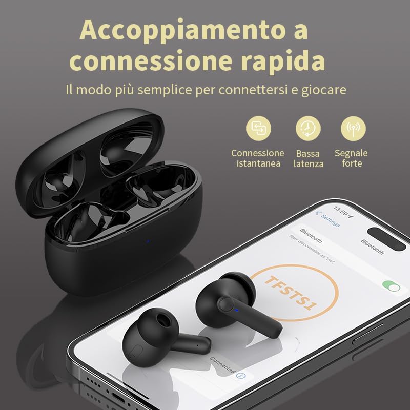 TATUNER Bluetooth 5.3 Fülhallgató - 36 Órás Üzemidő, IPX8 Vízálló, Zajszűrő