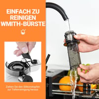 AOBOSI Mini Lassú Gyümölcsprés Visszaforgató Funkcióval - Elektromos Facsaró 2 Pohárral, 45 mm Széles Adagolónyílás, Zöld 5