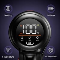 Avalsor Vezeték Nélküli Porszívó 45000Pa/550W - 70 Perces Üzemidő, 1.5L Tartály, LED Érintőkijelző, Szőnyeg/Kemény Padló/Állatszőr Eltávolít 5