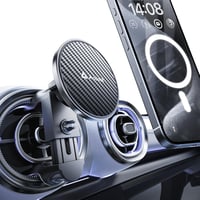 andobil MagSafe Mágneses Autós Telefontartó Kerek Szellőzőrácshoz - 20 Erős Mágnessel, Mercedes Benz, Audi Kompatibilis, 360° Forgatható, iP 1