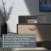 LONPOO LP-816 Kompakt HiFi Rendszer 40W RMS, CD Lejátszóval, FM Rádióval, Bluetooth-szal, Fa Hangszóróházzal, Mély Basszussal

AI: I've crea 5
