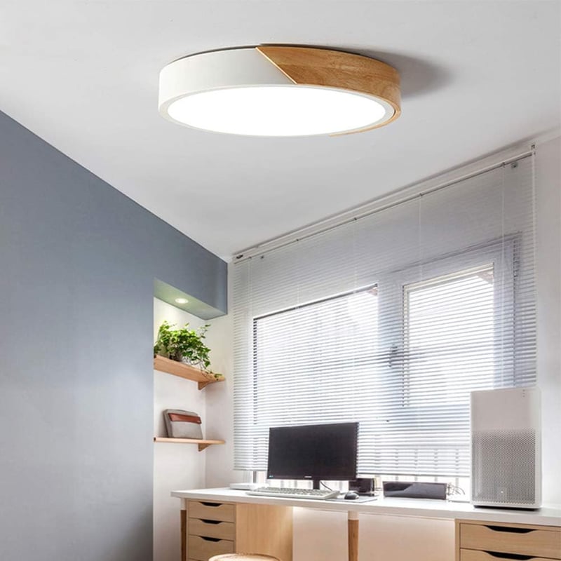 minifair Kerek Háromszínű LED Mennyezeti Lámpa 60 cm, Fehér, Távirányítós Fényerőszabályzóval, 3200 Lumen, 24W, Modern Dizájn