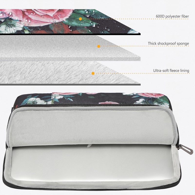 HYZUO 13,3-14 Colos Laptop Tok MacBook Pro 14 M2/M1 Pro/Max, Surface Laptop 5, MacBook Air 13 Készülékekhez, Kiegészítő Táskával, Fekete Vir