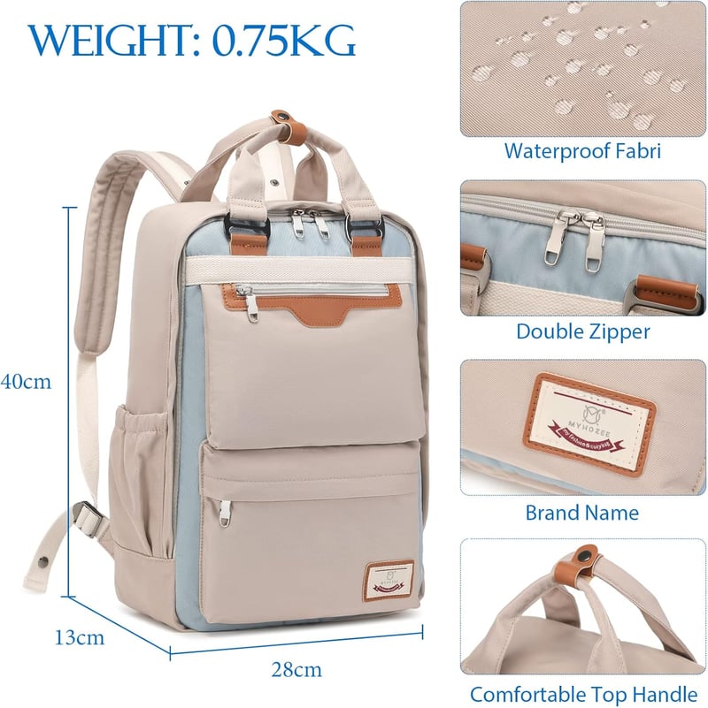 Myhozee 15,6" Laptoptartós Hátizsák Diákoknak - Szürke