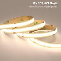 BENLUN 48V COB LED Szalag 20m - 4000K Természetes Fehér, 160W, CRI 92, Öntapadós, Vágható, Tápegységgel, Hálószoba Dekorációhoz 2