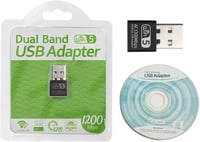 Aigital USB WiFi Adapter 1300Mbps Dual Band 2.4GHz/5.8GHz Vezeték Nélküli Hálózati Vevő PC/Laptop Windows 11/10/8/7/XP és Mac OS Kompatibili 8