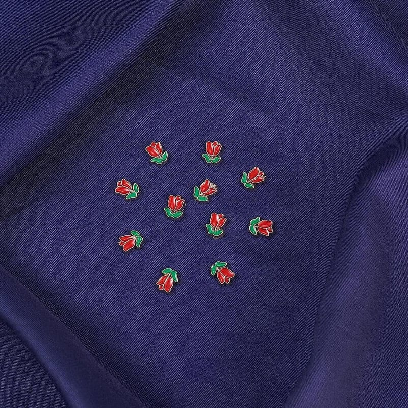 Airssory 20db Zománcozott Tulipán Gyöngy Ékszerkészítéshez 7x6mm