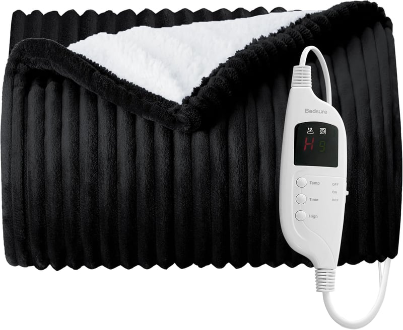 Bedsure elektromos takaró - 130x180cm, 8 fokozatú, időzíthető, gyors felfűtésű