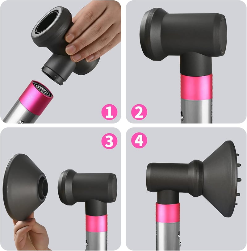 Dyson hajszárító kiegészítő szett: diffúzor, adapter és légterelő