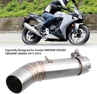 FTVOGUE Motorkerékpár Középső Kipufogócső Csatlakozó Honda CBR500R CB500X CBR400R CB400X Modellekhez 2013-2015 Rozsdamentes Acél 51mm 4