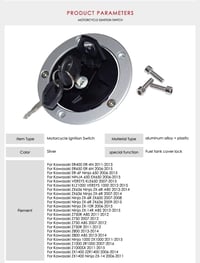 Kawasaki Ninja ZX-6R/10R/14R kompatibilis motorkerékpár tanksapka zárral 4