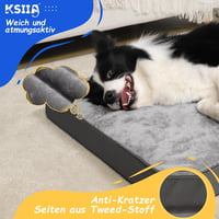 KSIIA Ortopédikus Kutyaágy Nagy Kutyáknak XL Szürke Mosható Párna 105x70cm 3