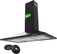 CIARRA 90 cm-es A++ energiaosztályú LED-es páraelszívó, szénszűrővel, fekete 1