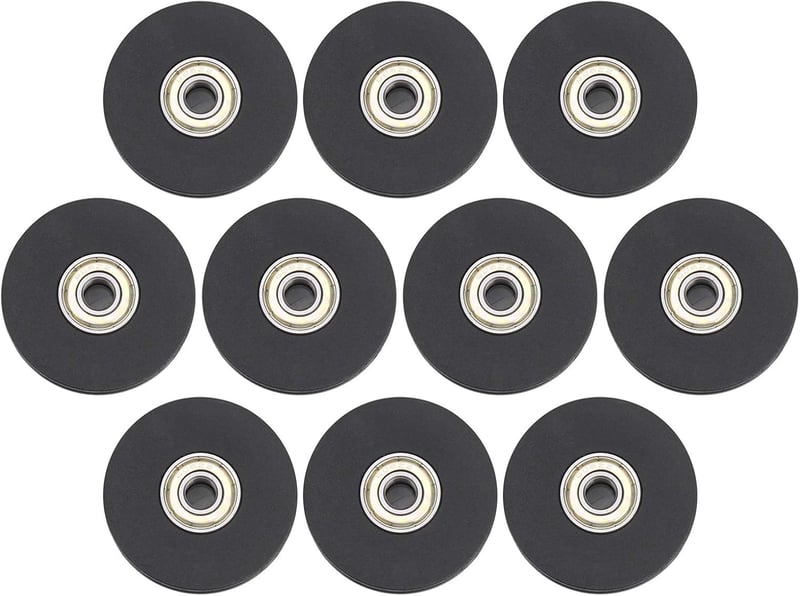 Fitnesz géphez való 50 mm-es nylon csapágyas görgő, 10 db-os szett