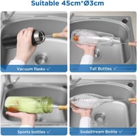 SodaStream palackmosó kefe 45 cm-es, puha pomponnal - Karcolásmentes üvegtisztító 3