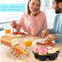 Philips XXL Airfryer kiegészítő készlet - 14 részes, BPA-mentes, tapadásmentes bevonatú tartozékok 4.5-5.5L-es légkeveréses sütőkhöz 8