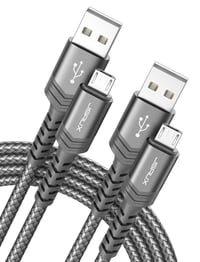 JSAUX Mikro USB Kábel Szett 2m 2db Szürke 1