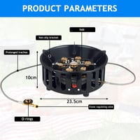 Erős 16800W-os Szélálló Kemping Gázfőző Piezo Gyújtással és Adapterrel 3