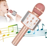 KIDWILL 5 az 1-ben Bluetooth Karaoke Mikrofon Gyerekeknek és Felnőtteknek, Beépített Hangszóróval és FM Rádióval 1