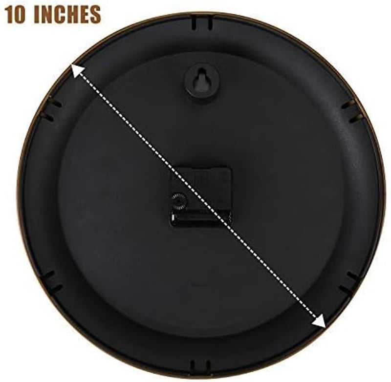 Plumeet 25cm-es Klasszikus Retro Falióra - Csendes, Elemmel Működő, Arab Számokkal