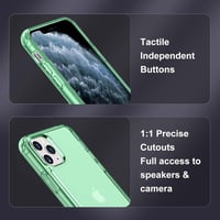 Apple iPhone 11 Pro Max Zöld Áttetsző Szilikon Tok Beépített Állvánnyal 7