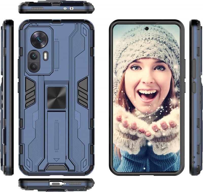 Xiaomi 12T Kék Páncéltok Beépített Állvánnyal
