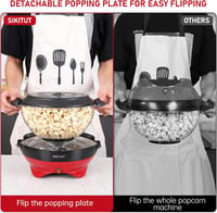 SIKITUT 5L-es Otthoni Popcorn Készítő Gép Tapadásmentes Bevonattal 4